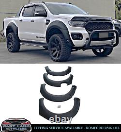 Élargisseurs d'ailes de roue larges finition mate noire pour Ford Ranger T8 2019-2022 Élargisseurs d'ailes de roue larges finition mate noire pour Ford Ranger T8 2019-2022