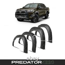 Élargisseurs d'ailes en noir mat avec boulons pour Toyota Hilux Mk9 2021+