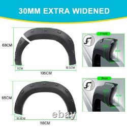 Extensions d'aile de passage de roue larges de +30 mm pour Toyota Hilux 2015-2020 Double Cabine