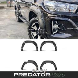 Extensions d'aile de roue large en noir mat pour Toyota Hilux Rocco 2018-2020