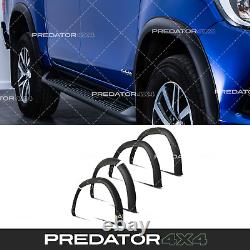 Extensions d'ailes larges noires mates style lisse pour Toyota Hilux Mk8 2015+