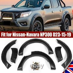 Extensions d'ailes larges noires pour pare-chocs Kit de carrosserie pour Nissan Navara D23 NP300 14-20