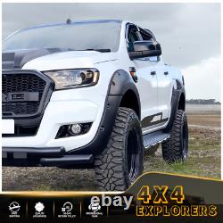 Extensions de passages de roues noirs mats Kit de carrosserie large pour Ford Ranger 2015-2018 T7
