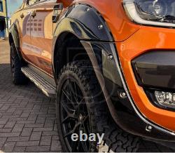Ford Ranger 2016-19 Kit d'élargisseurs d'ailes Wide Body noirs brillants T7