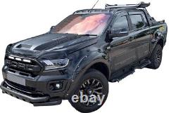 Ford Ranger T7 T8 2015 2022 Ailes de passage de roue extra larges noires brillantes