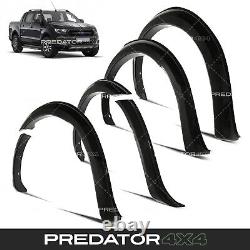 Garde-boue évasés noirs brillants minces pour Ford Ranger T7 Wildtrak 15-18