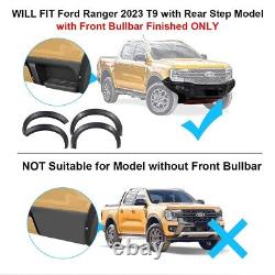 Garde-boue larges pour Ford Ranger 2023+ avec pare-buffle avant MK8 T9 et élargisseurs d'ailes