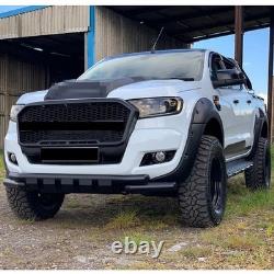 Kit carrosserie d’élargisseurs d’ailes larges noirs mats pour Ford Ranger T7 T8 2015-22