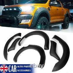 Kit carrosserie de 6 pièces d'élargisseurs d'ailes larges pour Ford Ranger T6 2012-2015 noir