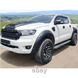 Kit carrosserie de 6 pièces d'élargisseurs d'ailes larges pour Ford Ranger T6 2012-2015 noir