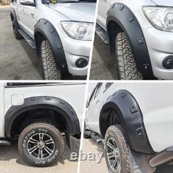 Kit d'Arches de Roues Large pour Toyota Hilux Vigo 2005-2014 Double Cabine Noir Mat