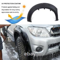 Kit d'Arches de Roues Large pour Toyota Hilux Vigo 2005-2014 Double Cabine Noir Mat
