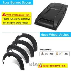 Kit d'Arches de Roues Larges avec Déflecteur de Capot pour Ford Ranger T7 T8 2015-2022 Pickup