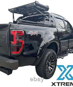 Kit d'ailes de passage de roue extra large GLOSS BLACK Ford Ranger T7 T8 T9 2016 2023