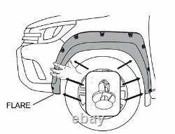 Kit d'élargissement d'ailes de roue de carrosserie large Ford Ranger T6 T7 T8 vis 2012-2023