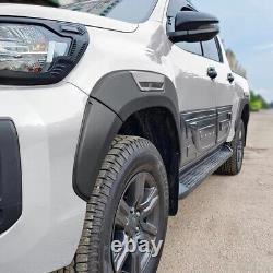 Kit d'élargisseurs d'aile de carrosserie large noir pour Toyota Hilux Revo 2015-2019