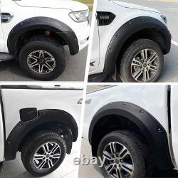 Kit d'élargisseurs d'ailes de carrosserie large noir pour Ford Ranger 2019-2022 4 portes