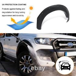 Kit d'élargisseurs d'ailes de carrosserie large noir pour Ford Ranger 2019-2022 4 portes