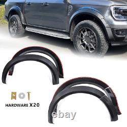 Kit d'élargisseurs d'ailes de roue larges en noir mat pour Ford Ranger 2023+ Double Cab