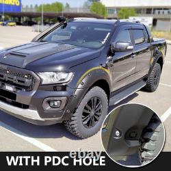 Kit d'élargisseurs d'ailes de style Raptor pour Ford Ranger Wildtrak 2019-22 avec assistance au parking