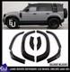 Kit D'&eacute;largisseurs D'ailes Larges Noirs Brillants Pour Land Rover Defender 110 L663 20+