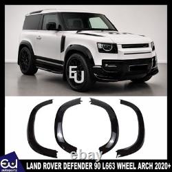 Kit d'élargisseurs d'ailes pour Land Rover Defender 90 L663 2020+ noir brillant large carrosserie