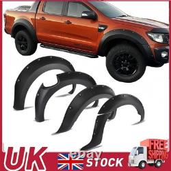 Kit de carrosserie avec élargisseurs d’ailes noirs larges pour Ford Ranger T6 2012-2014 Double Cabine