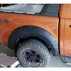 Kit de carrosserie avec élargisseurs d’ailes noirs larges pour Ford Ranger T6 2012-2014 Double Cabine