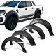 Kit De Carrosserie D'extensions D'aile Avec Arches De Roue Larges Noires Mates Pour Ford Ranger 2015-2018