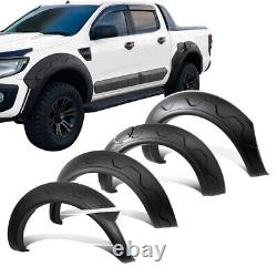 Kit de carrosserie d'extensions d'aile avec arches de roue larges noires mates pour Ford Ranger 2015-2018