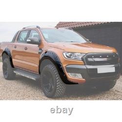 Kit de carrosserie de 6 pièces d'extensions d'ailes larges noires pour Ford Ranger T7 2016-2018 Kit de carrosserie de 6 pièces d'extensions d'ailes larges noires pour Ford Ranger T7 2016-2018