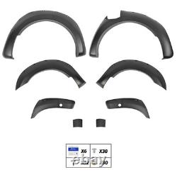 Kit de carrosserie de garde-boue avec élargisseurs d'arches de roue larges 6x en noir pour Ford Ranger T8 2019-2022