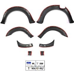 Kit de carrosserie de passages de roue larges 6x, élargisseurs d'ailes noirs pour Ford Ranger T8 2019-2022