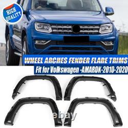 Kit de carrosserie en noir avec élargisseurs d'ailes avant et arrière 4x pour VW Amarok 2010-2020