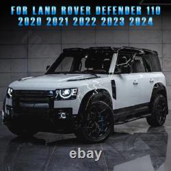 Kit de garniture d'arc de roue large en noir brillant 6 pièces pour Defender 110 L663 2020+ Kit de garniture d'arc de roue large en noir brillant 6 pièces pour Defender 110 L663 2020+