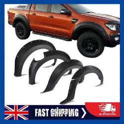 Kit de style de carrosserie avec passages de roue larges noirs pour Ford Ranger T6 2012-2014 Double Cabine