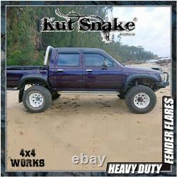 Kut Snake Roue Arches Fender Flares Pour Toyota Hilux 1988-97 Dual Cab Wide