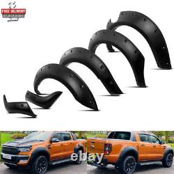 Large Corps Extended Wheel Arches Trim Fender Flare Kit Pour 2016-19 Ford Ranger T7