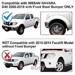 Large Kit de passages de roue élargis pour Nissan Navara D40 2005-2010 D/Cab Garde-boue