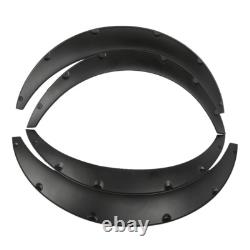 Lot de 4 élargisseurs d’ailes de voiture flexibles, très larges, passages de roue universels noirs