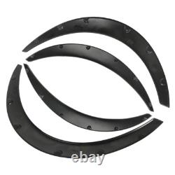 Lot de 4 élargisseurs d’ailes de voiture flexibles, très larges, passages de roue universels noirs