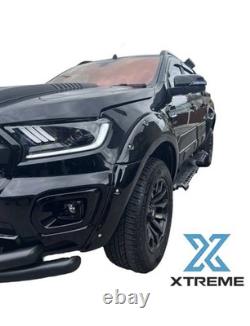 Meilleur ajustement Ford Ranger Kit de style d’élargisseurs d’ailes extra larges Noir brillant T7 T8 2016 2022