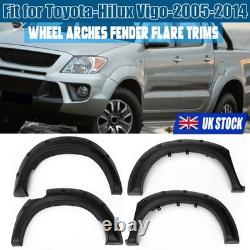 Passages de roues larges noirs, élargisseurs d’ailes, kits carrosserie pour Toyota Hilux Vigo 2005-2014