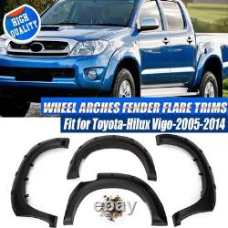 Passages de roues larges noirs, élargisseurs d’ailes, kits carrosserie pour Toyota Hilux Vigo 2005-2014