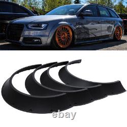 Pour Audi TT MK1 8J Bavettes de garde-boue de voiture en noir mat 4 pièces, élargisseurs d'ailes flexibles.