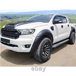 Pour Ford Ranger T6 2012-2015 Arches de roue larges noirs Kit de carrosserie de 6 pièces