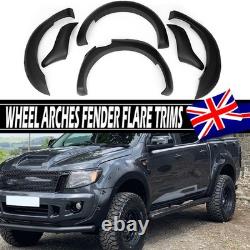 Pour Ford Ranger T6 2012-2015, élargisseurs d'ailes noirs, kits carrosserie 6x  
<br/> 
	