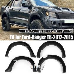 Pour Ford Ranger T6 2012-2015, élargisseurs d'ailes noirs, kits carrosserie 6x
 <br/>