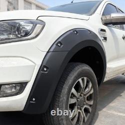 Pour Ford Ranger T7 2015-2018, kit carrosserie élargisseurs d’ailes noirs, protection de garde-boue<br/>
 