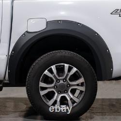 Pour Ford Ranger T7 2015-2018, kit carrosserie élargisseurs d’ailes noirs, protection de garde-boue
<br/> 